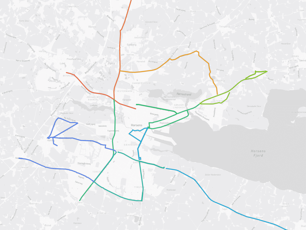 Kortvisning med ruter